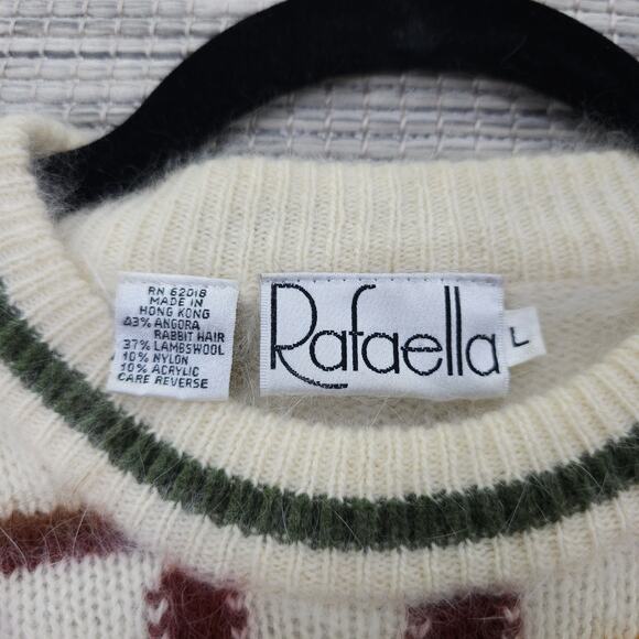 Rafaella Womens Large Vintage Angora Lambs Wool Blend Crewneck Sweater - Picture 4 of 10